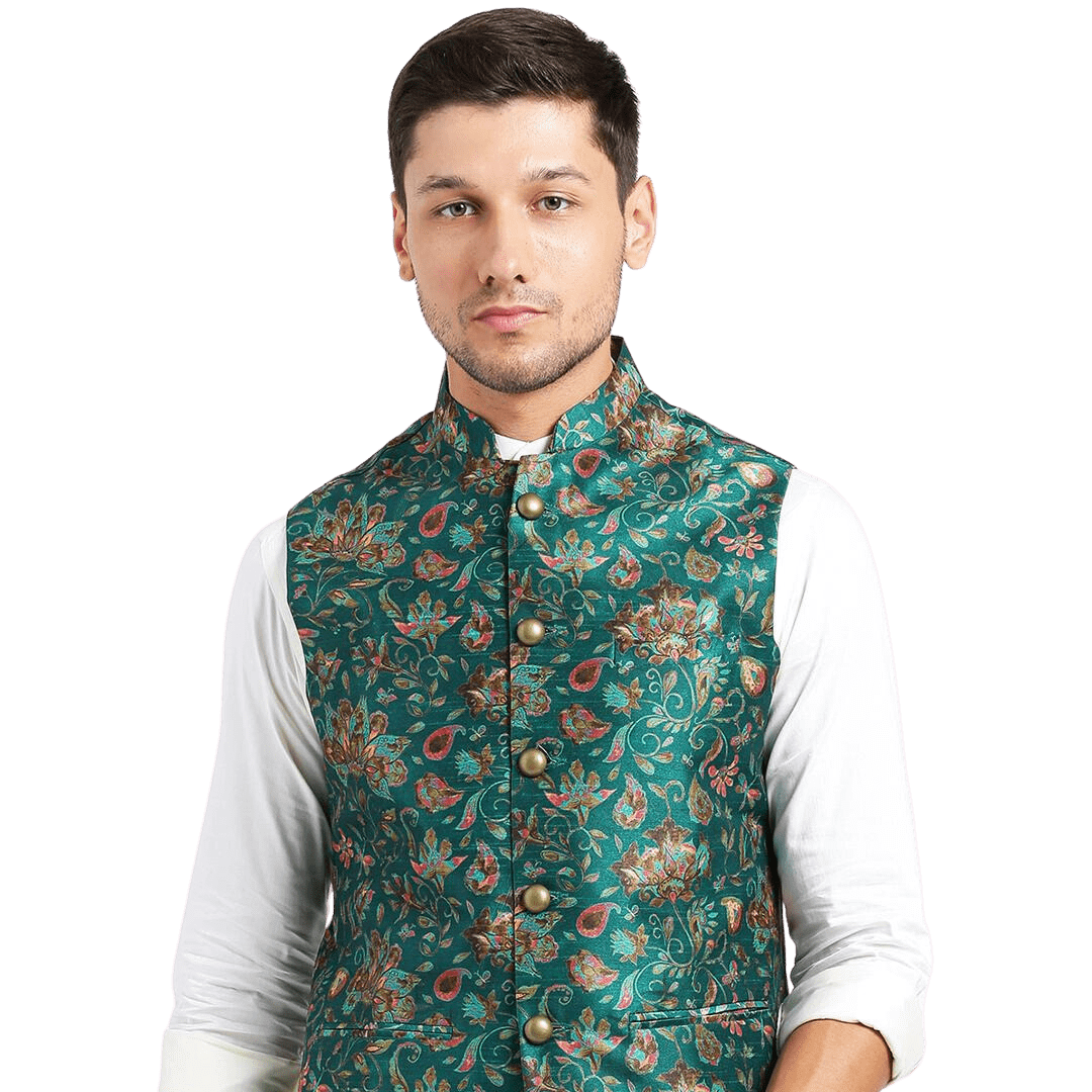 Buy Hangup Men Multicoloured Abstract Print Nehru Jacket - Nehru Jackets  for Men 6768230 | Myntra